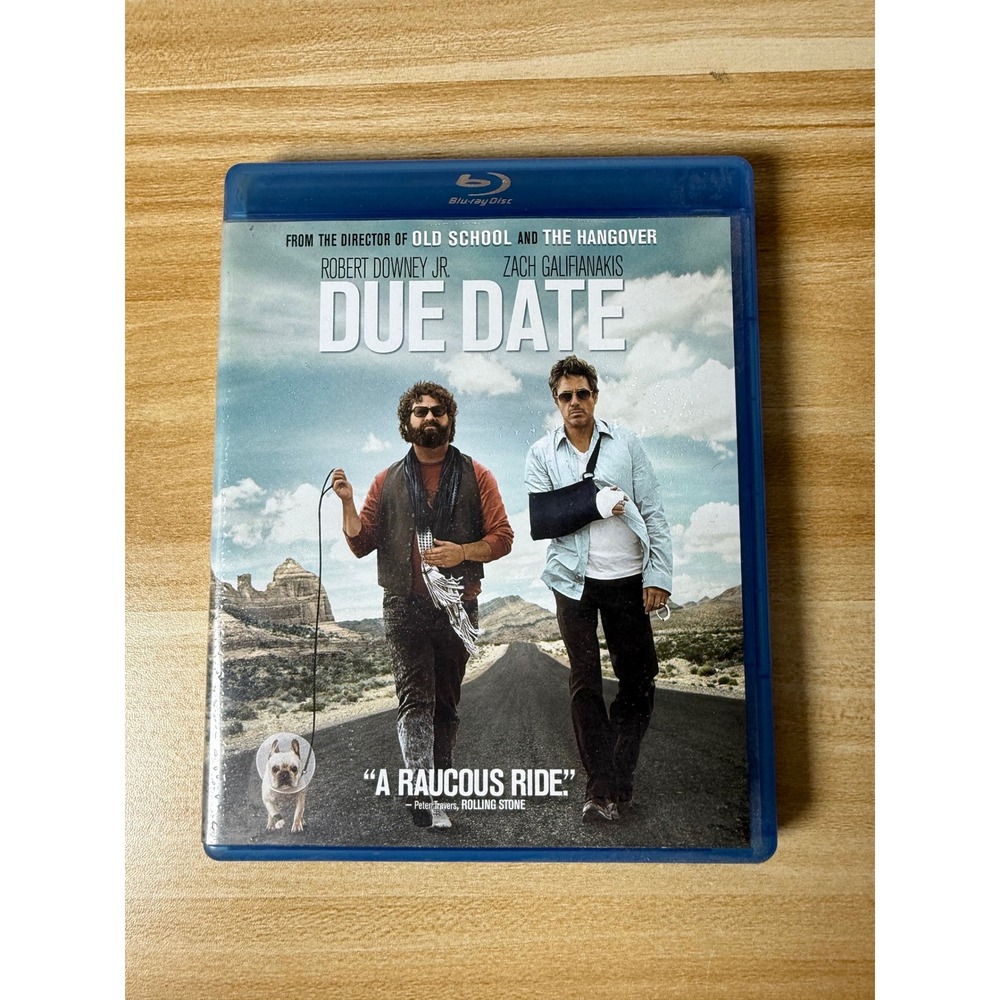 Due Date Blu-Ray Disc Comedy Movie Robert Downey Jr Zach Galifianakis‎